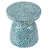 Blue Mosaic Garden Stool Small Side Table