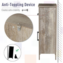 Cabinet Storage Cupboard with Drawer and Adjustable Shelf for Entryway or Living Room - Barnwood
