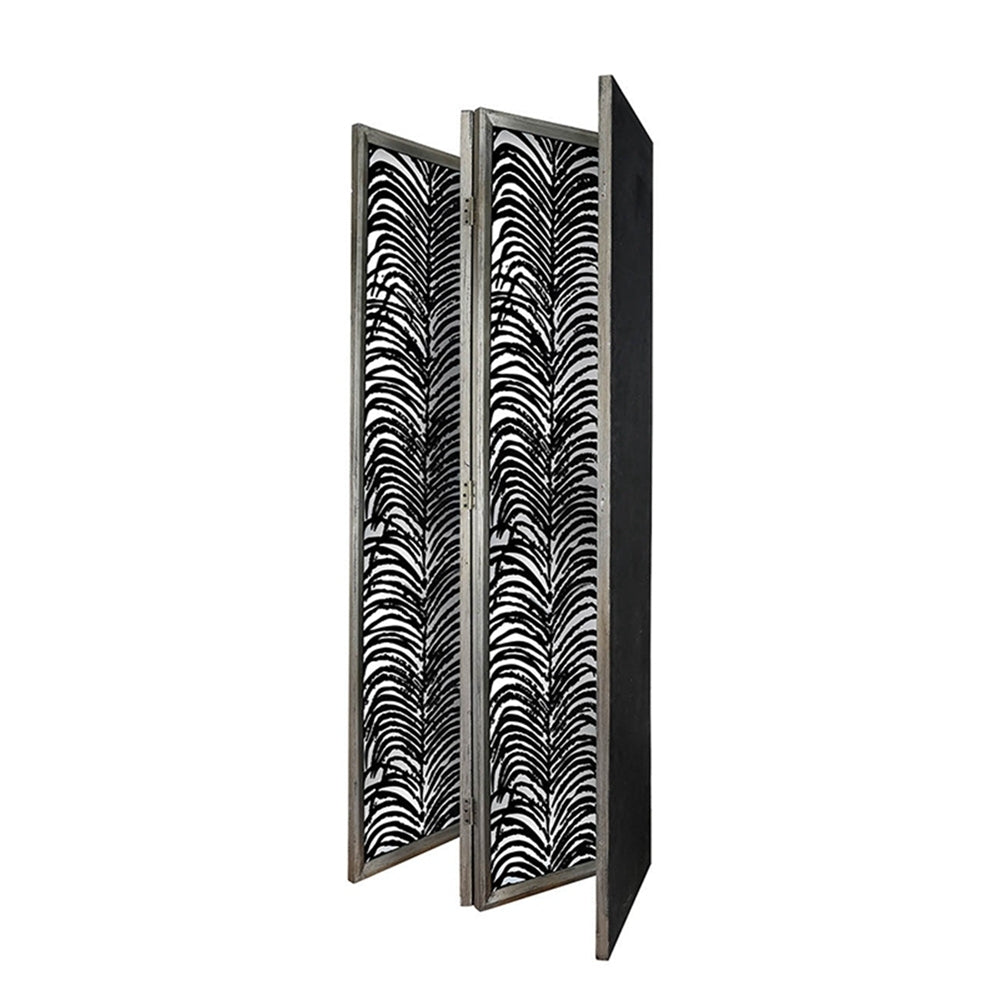Room Divider, Herero 4-Panel Decorative Screen - Black