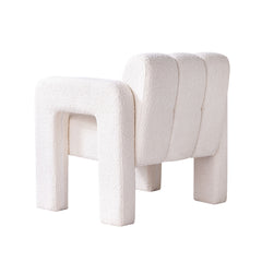 Wide Boucle Upholstered Accent Chair 31.10" - Beige