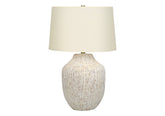 Lighting, 26'h, Table Lamp, Cream Ceramic, Ivory / Cream Shade, Transitional