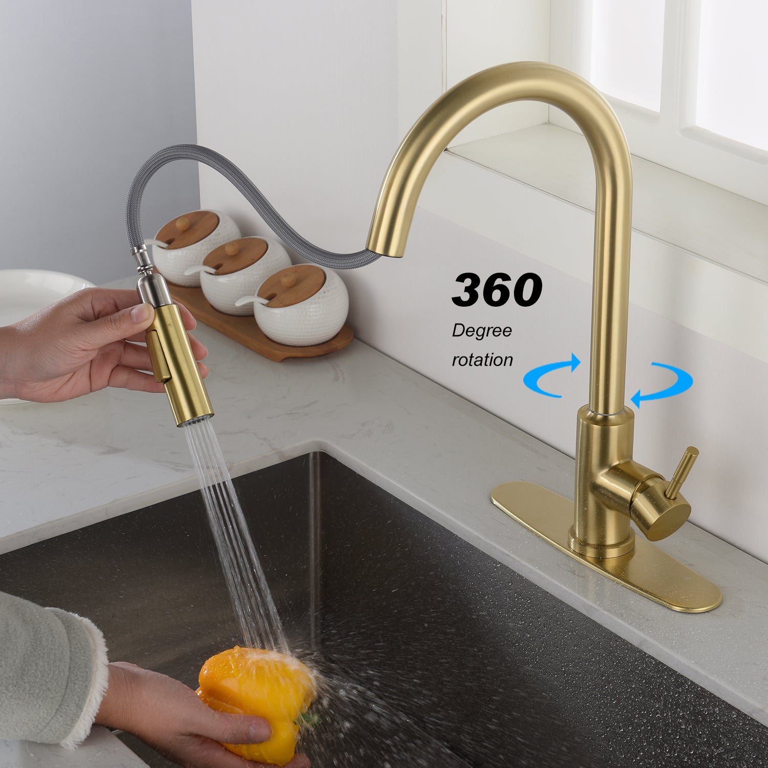 Touch Kitchen Faucet with Pull Down Sprayer - Gold
