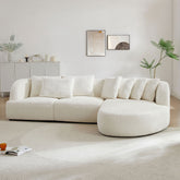 Boucle sofa,Modular Sectional Couch for Living Room Apartment Lounge,Free Combination Beige