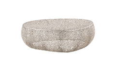 Contemporary Oval Coffee Table Silver