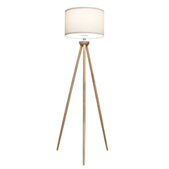 Tall Corner Floor Lamp, Energy Efficient LED Standing Light for Living Room, Bedroom & Office Space Illumination Lirios Three Legged Wooden Strip Floor Lamp - Natural 110V
