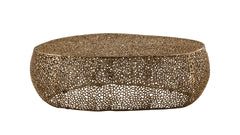 Contemporary Oval Coffee Table Gold