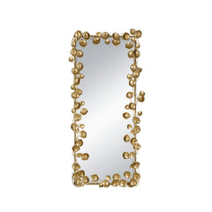 Full Length Mirror with Golden Leaf Accents 61" x 31"