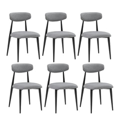 Dining Chairs Upholstered Chairs with Metal Legs (Set of 6) - Grey