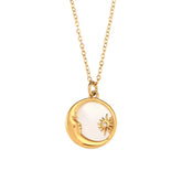 Versatile Shell Moon Necklace