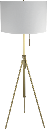 72"H Adjustable Tripod Floor w/ KD Shade - Brushed Gold