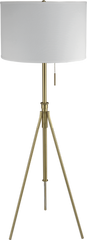 72"H Adjustable Tripod Floor w/ KD Shade - Brushed Gold