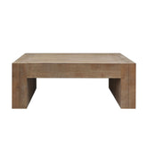 Rustic Wood Coffee Table, 49in Modern Farmhouse Rectangular Table for Living Room
