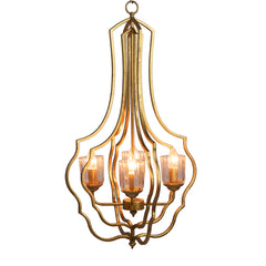 Valerio Nested Chandelier 4-Light Metal Chandelier - Gold