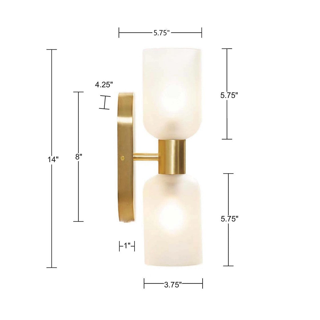 Double Tube 2-Light Wall Sconce