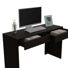 Tampa Writing Computer Desk Two Drawers - Black
