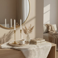 Set of 2 // Candle Holder Metal 12"