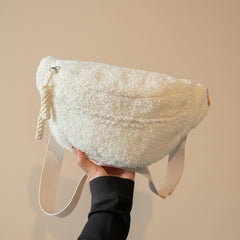 Cozy Sherpa Plush Crossbody Bag Large Capacity