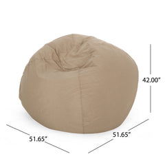 Indoor/Outdoor Water Resistant Fabric 4.5 Foot Round Bean Bag - Tuscany
