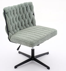 Armless Office Desk Chair No Wheels - Green