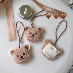 Decorative Teddy Bear Plush Hanging Charms, Baby Name Pendant Ornaments, Brown or Beige
