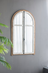 27.5' x 3' x 48' Arch Wood Wall Mirror