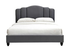 Contemporary King Bed - Charcoal