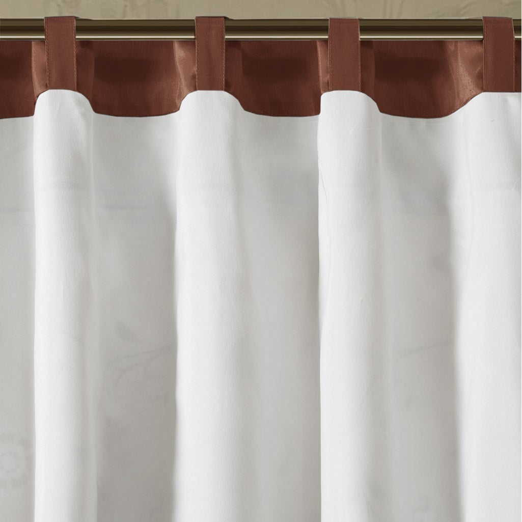 Embroidered Curtain Panel - Spice