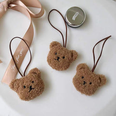 Decorative Teddy Bear Plush Hanging Charms, Baby Name Pendant Ornaments, Brown or Beige