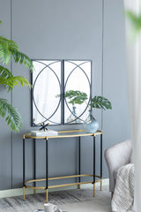 32” Rectangular Wall Mirrors with Black Frame