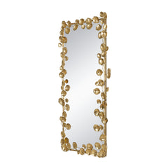 Full Length Mirror with Golden Leaf Accents 61" x 31"