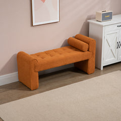 Modern Ottoman Bench - Orange