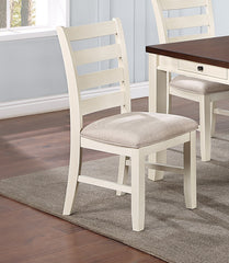 White Classic 2pcs Dining Chairs Set - White
