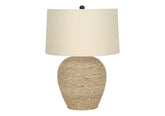 Lighting, 25'h, Table Lamp, Rattan, Beige Shade, Transitional