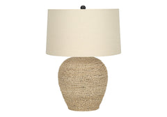 Lighting, 25'h, Table Lamp, Rattan, Beige Shade, Transitional