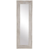 64"x21" Rustic Wood Farmhouse Style Floor Mirror, Vertical or Horizontal, Distressed Gray