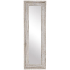 64"x21" Rustic Wood Farmhouse Style Floor Mirror, Vertical or Horizontal, Distressed Gray