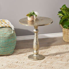 Boho Glam Design Side Table - Silver