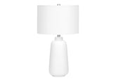 26'h, Table Lamp, Cream Ceramic, Ivory / Cream Shade, Modern