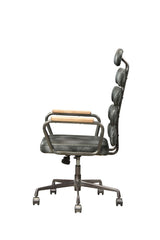 Calan Office Chair Vintage Black Top Grain Leather