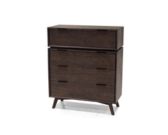 Modern Dark Brown Acacia Chest