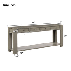 Entryway hall table with storage