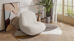 Upholstered Accent Slipper Chair - Cream
