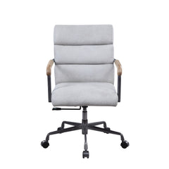 Vintage Office Chair, Leather - White