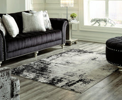 Zekeman Black+Cream+Gray Contemporary 5'3" x 7'7"