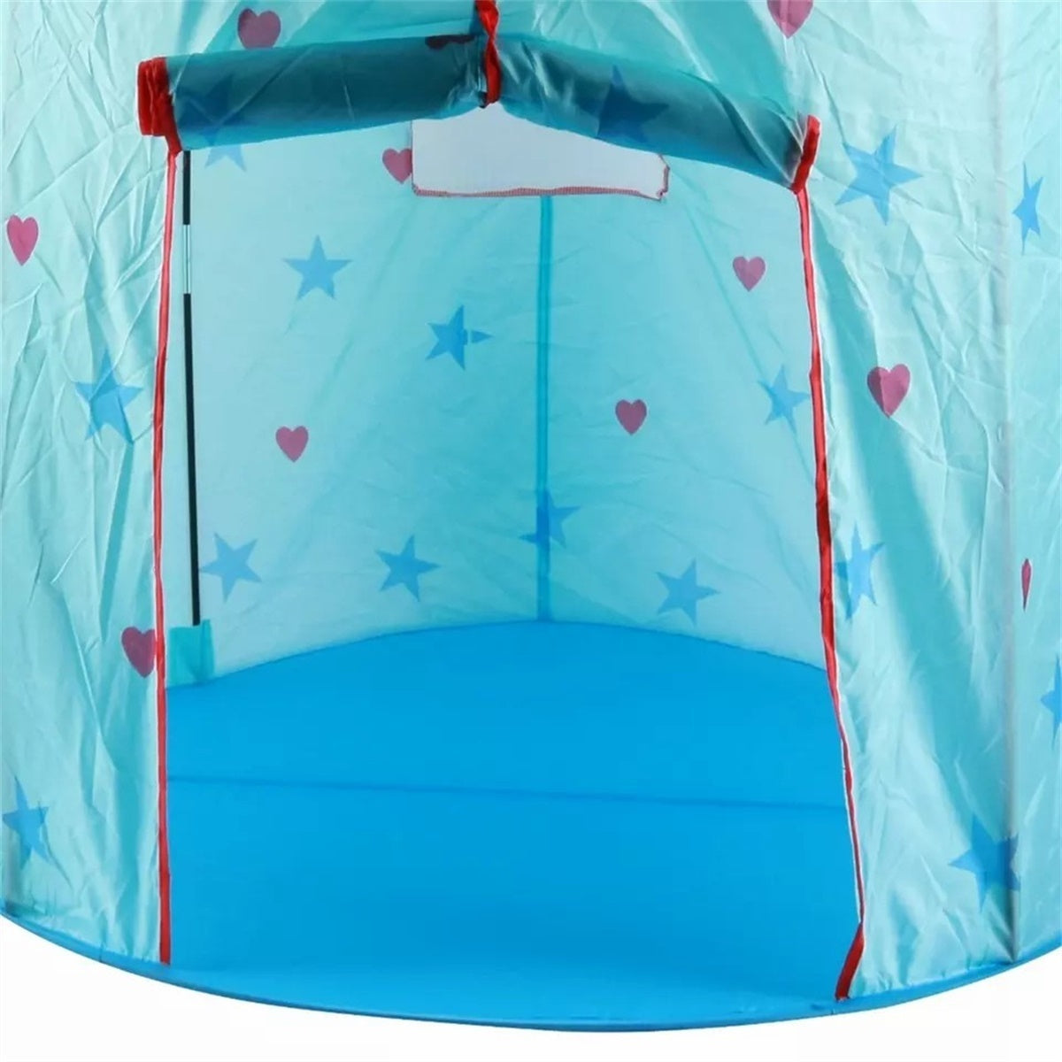 Princess Castle Play Tent, Kids Foldable Games Tent House Toy for Indoor & Outdoor Use-Pink