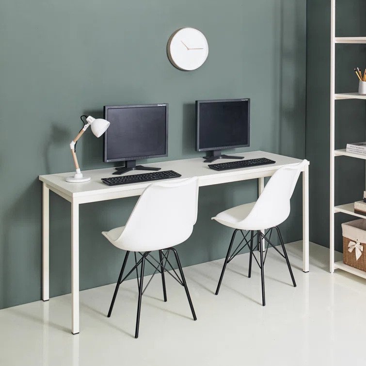 Contemporary Wood and Metal Computer Desk