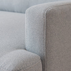 Upholstered Loveseat Modern Mini Sofa Couch Furniture Pillow Grey