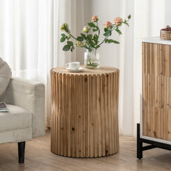 Retro Fashion Style Cylindrical Coffee Table - Natural
