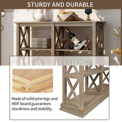 Console Table with Shelves