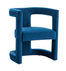 Kendra Modern Blue Fabric Accent Chair